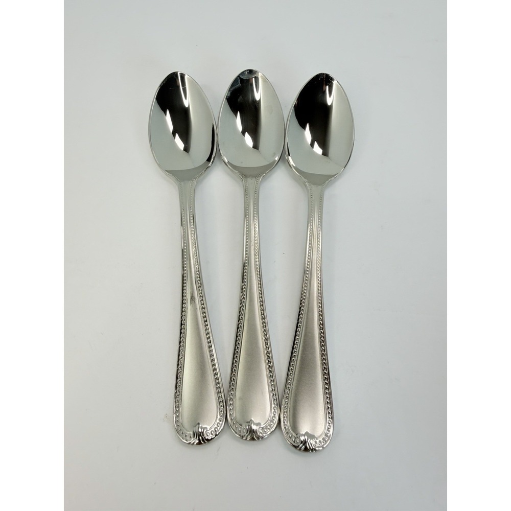 Lenox VINTAGE JEWEL FROSTED 3 Teaspoons Frosted 18/10 Stainless Steel Flatware #